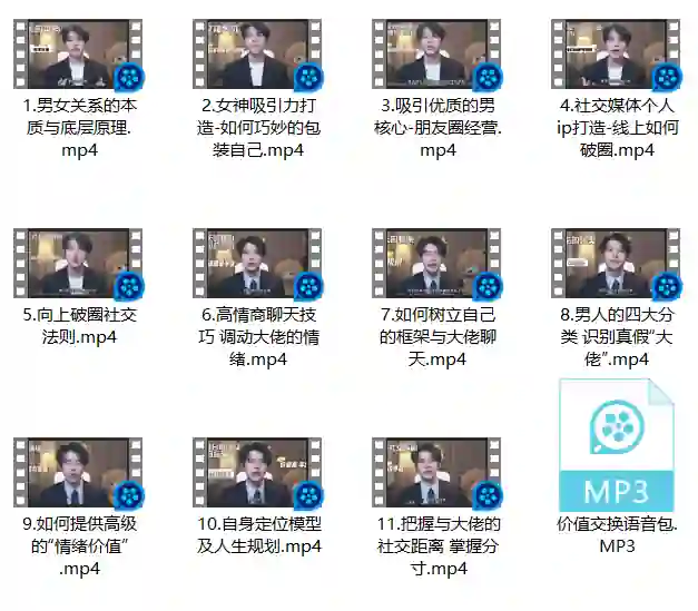 梵公子情绪价值核心课【向上社交破圈升维实战指南】-美库-图集网站地址【共享会员账号】